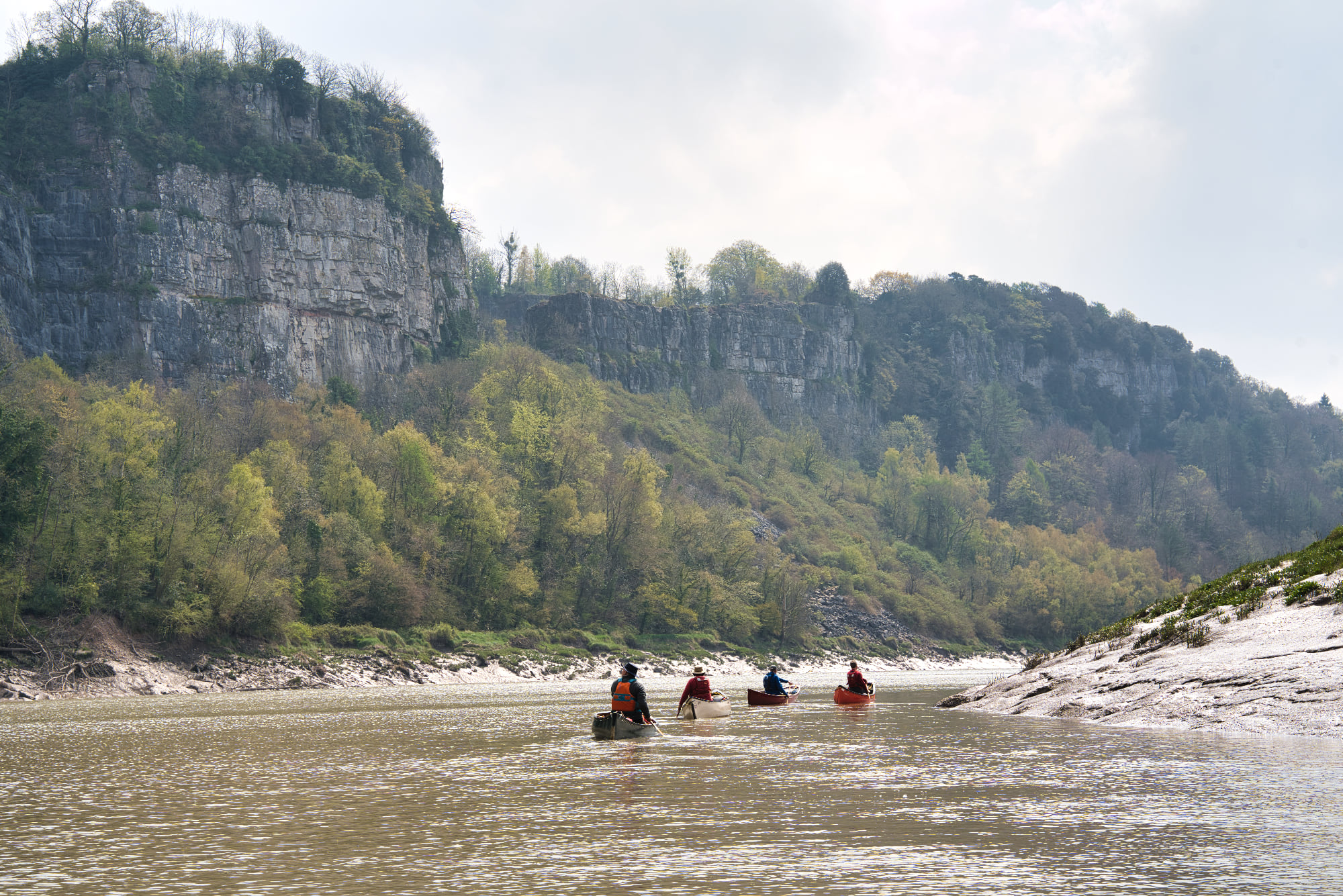 Canoes on teh River Wye